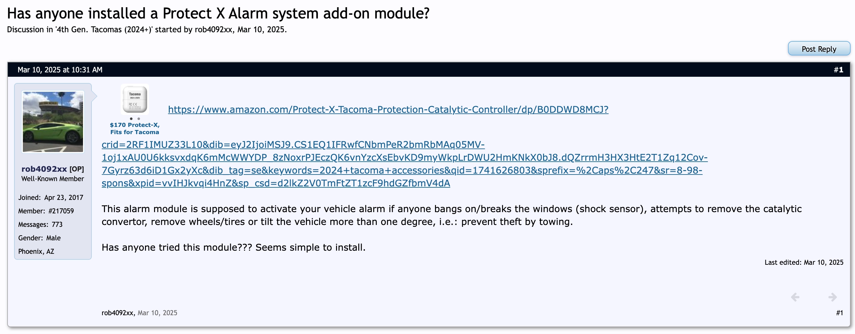 car alarm and installation